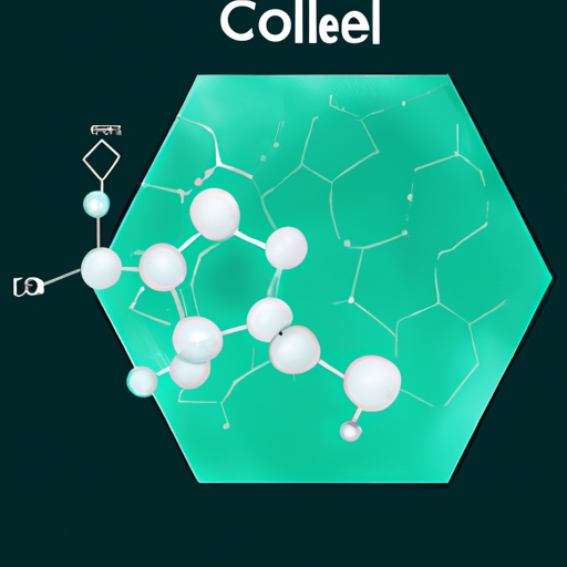 איור המראה את המבנה של מולקולת קולגן.