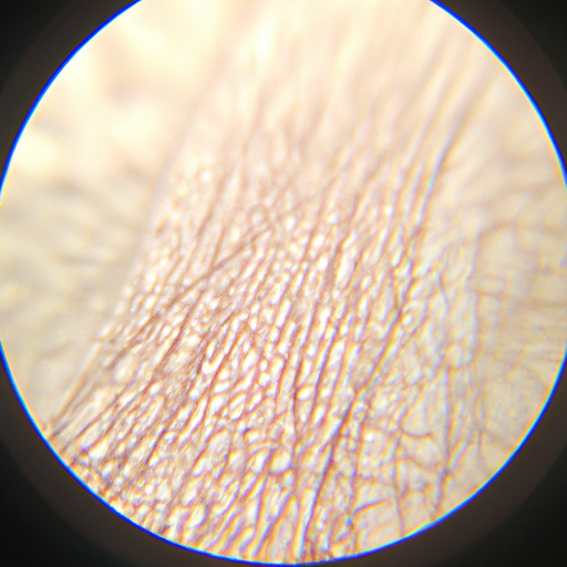 תיאור: מבט מיקרוסקופי של סיבי קולגן.